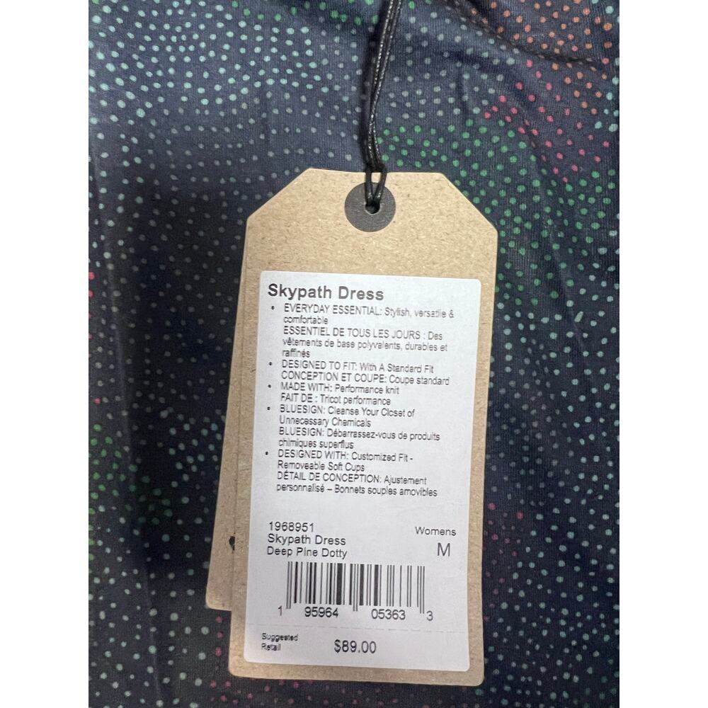 prAna Skypath Dress Deep Pine Dotty Performance Knit Dress WOMEN M vacation - Picture 4 of 7